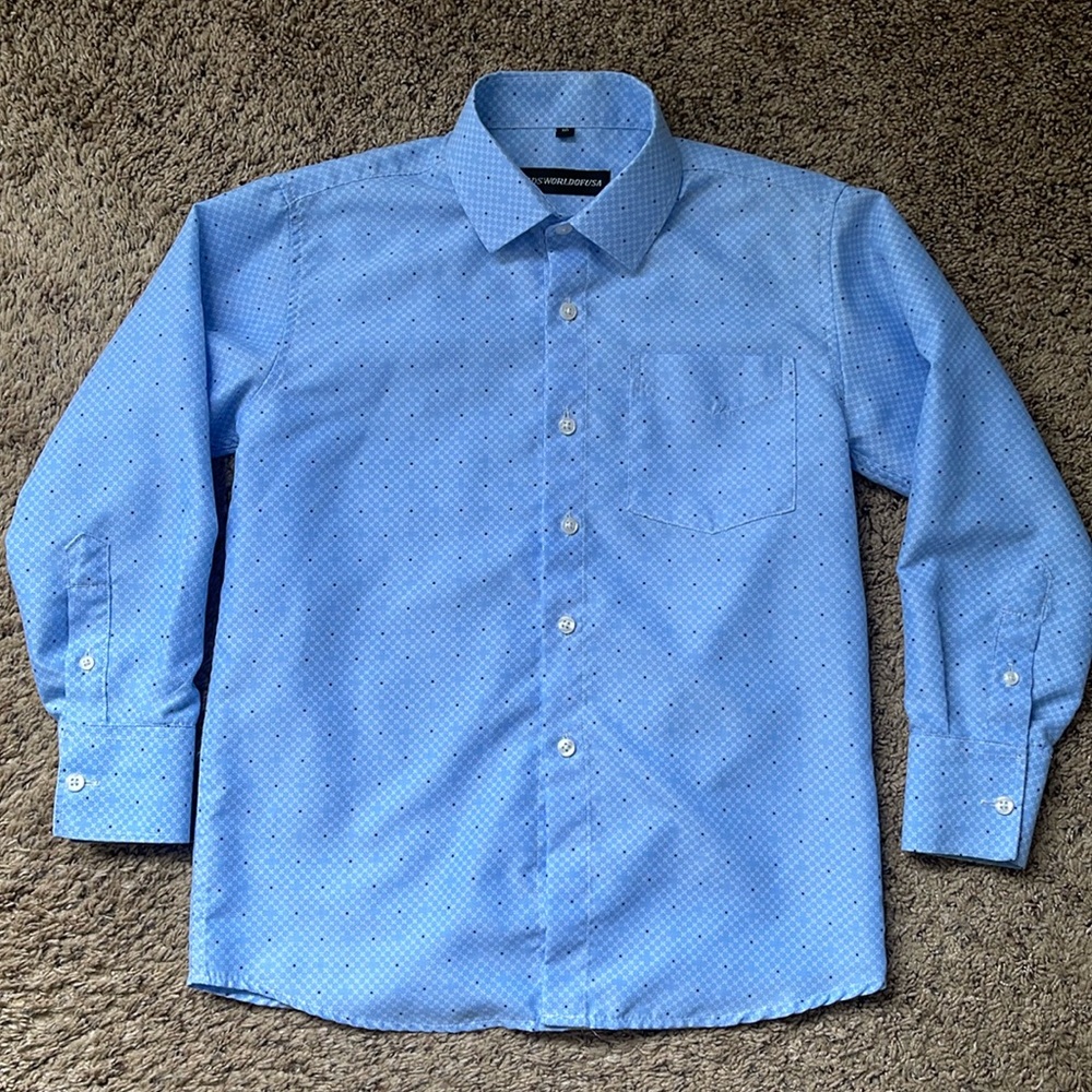 KidsWorldOfUSA Boys Dress Shirt Size 10